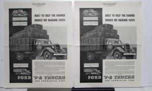 1936 Ford Built To Help Farmer V8 Stake Platform Truck Ad Proof