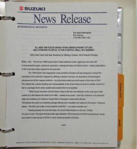 1999 Suzuki Media Information Press Kit - Grand Vitara Esteem Swift