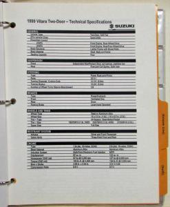 1999 Suzuki Media Information Press Kit - Grand Vitara Esteem Swift