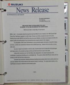 1999 Suzuki Media Information Press Kit - Grand Vitara Esteem Swift