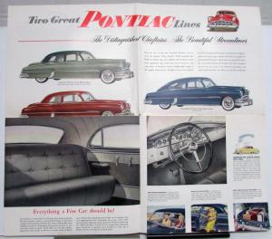 1950 Pontiac Sales Brochure Catalina Chieftain Streamliner Steel Station Wagon 2