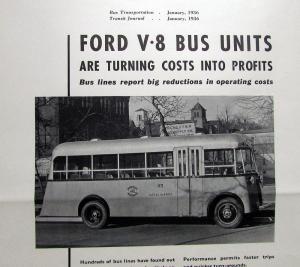 1936 Ford V8 Bus Units Are Turning Costs Into Profits Ad Proof