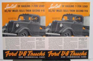 1937 Ford Low Cost Of Hauling V8 Truck Ad Proof