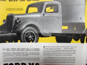 1936 Ford Semi V8 Commercial Car Truck Ad Proof