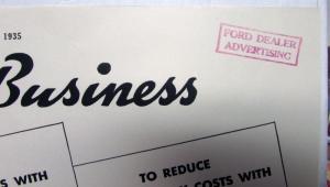 1936 Ford Its Good Business V8 De Luxe Panel Delivery Ad Proof