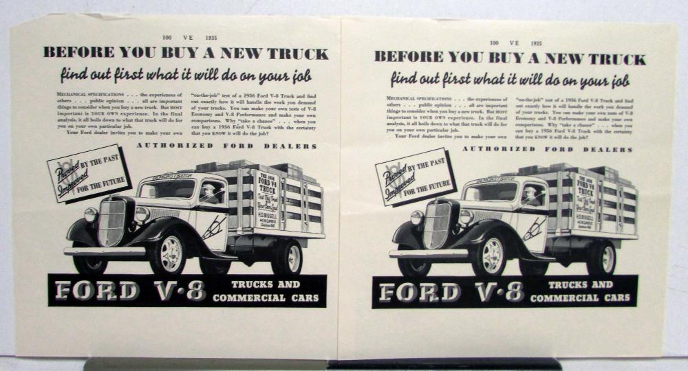 1935 Ford Before You Buy A New Truck V8 Truck Ad Proof
