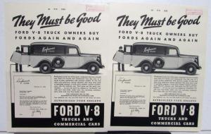 1936 Ford They Must Be Good V8 Sedan Delivery Truck De Luxe Ad Proof