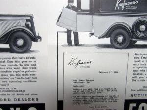1936 Ford They Must Be Good V8 Sedan Delivery Truck De Luxe Ad Proof