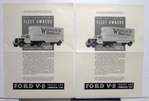 1936 Ford The Choice Of Fleet Owners V8 Commercial Car & Trucks Ad Proof