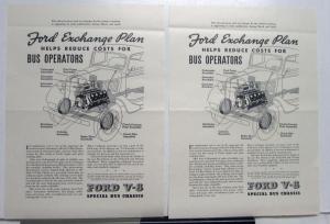 1936 Ford Exchange Plan V8 Special Bus Chassis Ad Proof