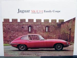 1966 Jaguar Dealer Sales Spec Sheet Data Card XKE 2+2 Family Coupe Orig