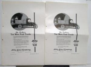 1926 Ford Model T Open Cab Truck Orders Ten More Ad Proof