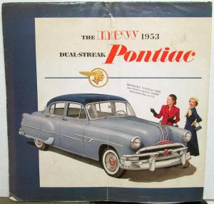 1953 Pontiac Chieftain Catalina Steel Wagon Dealer Sales Brochure Large Folder