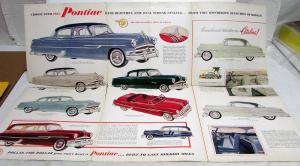 1953 Pontiac Chieftain Catalina Steel Wagon Dealer Sales Brochure Large Folder