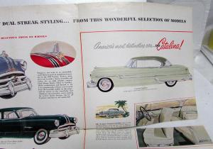 1953 Pontiac Chieftain Catalina Steel Wagon Dealer Sales Brochure Large Folder