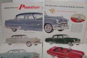 1953 Pontiac Chieftain Catalina Steel Wagon Dealer Sales Brochure Large Folder