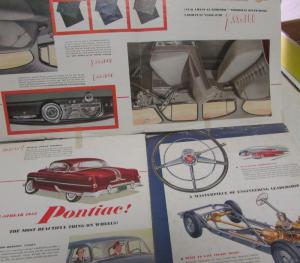 1953 Pontiac Chieftain Catalina Steel Wagon Dealer Sales Brochure Large Folder