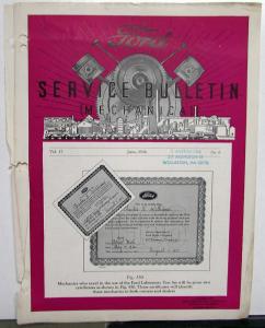 1936 Ford Service Bulletin Volume 17 Set Of 8 Dealer Repair Updates Original