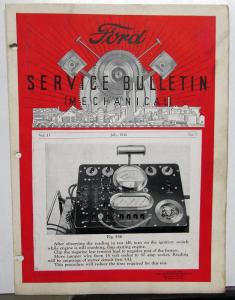 1936 Ford Service Bulletin Volume 17 Set Of 8 Dealer Repair Updates Original