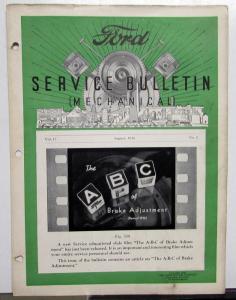 1936 Ford Service Bulletin Volume 17 Set Of 8 Dealer Repair Updates Original