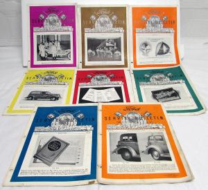 1937 Ford Service Bulletin Volume 18 Set Of 8 Dealer Repair Updates Original