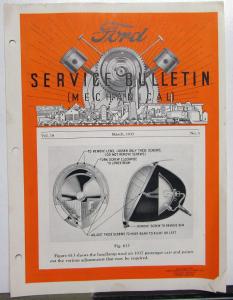 1937 Ford Service Bulletin Volume 18 Set Of 8 Dealer Repair Updates Original