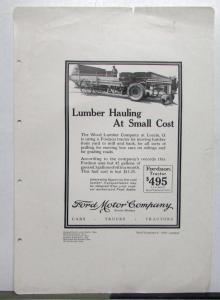 1926 Ford Fordson Tractor Lumber Hauling Ad Proof