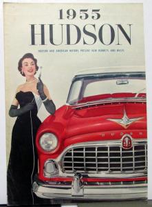 1955 Hudson Hornet Wasp Hollywood Oversized Sales Folder Brochure Original