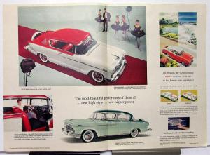 1955 Hudson Hornet Wasp Hollywood Oversized Sales Folder Brochure Original