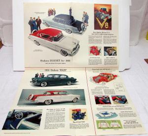 1955 Hudson Hornet Wasp Hollywood Oversized Sales Folder Brochure Original