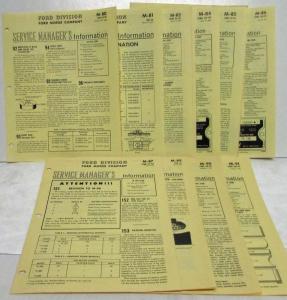 1953 Ford Service Managers Information Service Letters Lot
