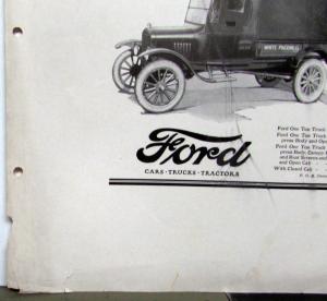 1926 Ford Model T 1 Ton Truck Open Cab Express Canopy Roof Ad Proof