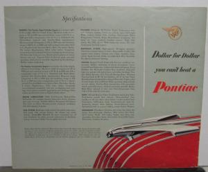 1954 Pontiac Star Chief Silver Streak Chieftain Sales Brochure Large Prestige