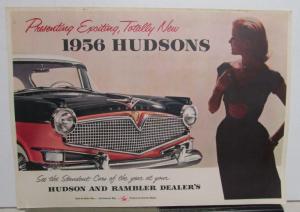 1956 Hudson Hornet Wasp Hollywood Rambler Oversized Color Sales Brochure Orig