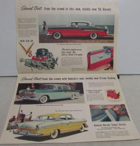 1956 Hudson Hornet Wasp Hollywood Rambler Oversized Color Sales Brochure Orig