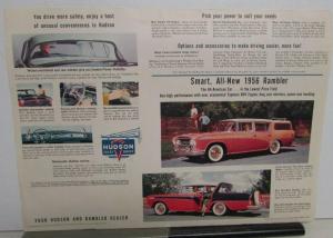 1956 Hudson Hornet Wasp Hollywood Rambler Oversized Color Sales Brochure Orig