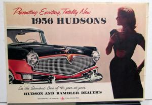 1956 Hudson Hornet Wasp Hollywood Rambler Oversized Color Sales Brochure Orig