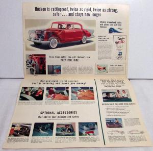 1956 Hudson Hornet Wasp Hollywood Rambler Oversized Color Sales Brochure Orig