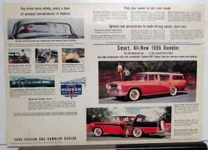 1956 Hudson Hornet Wasp Hollywood Rambler Oversized Color Sales Brochure Orig