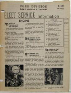 1955 Ford Fleet Service Information Service Letter F-131