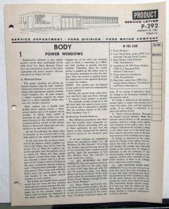 1956 Ford Product Information Service Letters Lot