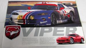 1999 Dodge Viper ACR Dealer Promotional Poster GTS-R Wins Le Mans V10 Orig