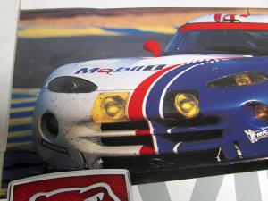 1999 Dodge Viper ACR Dealer Promotional Poster GTS-R Wins Le Mans V10 Orig