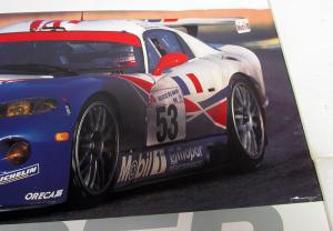 1999 Dodge Viper ACR Dealer Promotional Poster GTS-R Wins Le Mans V10 Orig