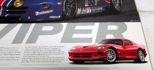 1999 Dodge Viper ACR Dealer Promotional Poster GTS-R Wins Le Mans V10 Orig