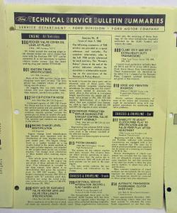 1966 Ford Service Department Technical Service Bulletin Summaries Set Of 3