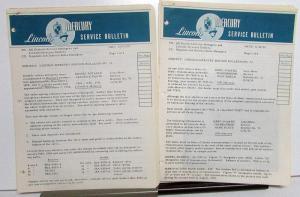 1950 Lincoln Mercury Technical Service Bulletins Lot