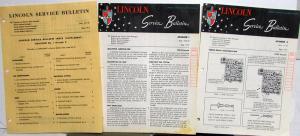 1955 Lincoln Technical Service Bulletins Lot