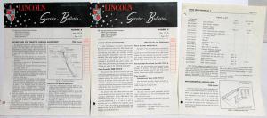1955 Lincoln Technical Service Bulletins Lot