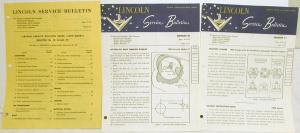 1955 Lincoln Technical Service Bulletins Lot